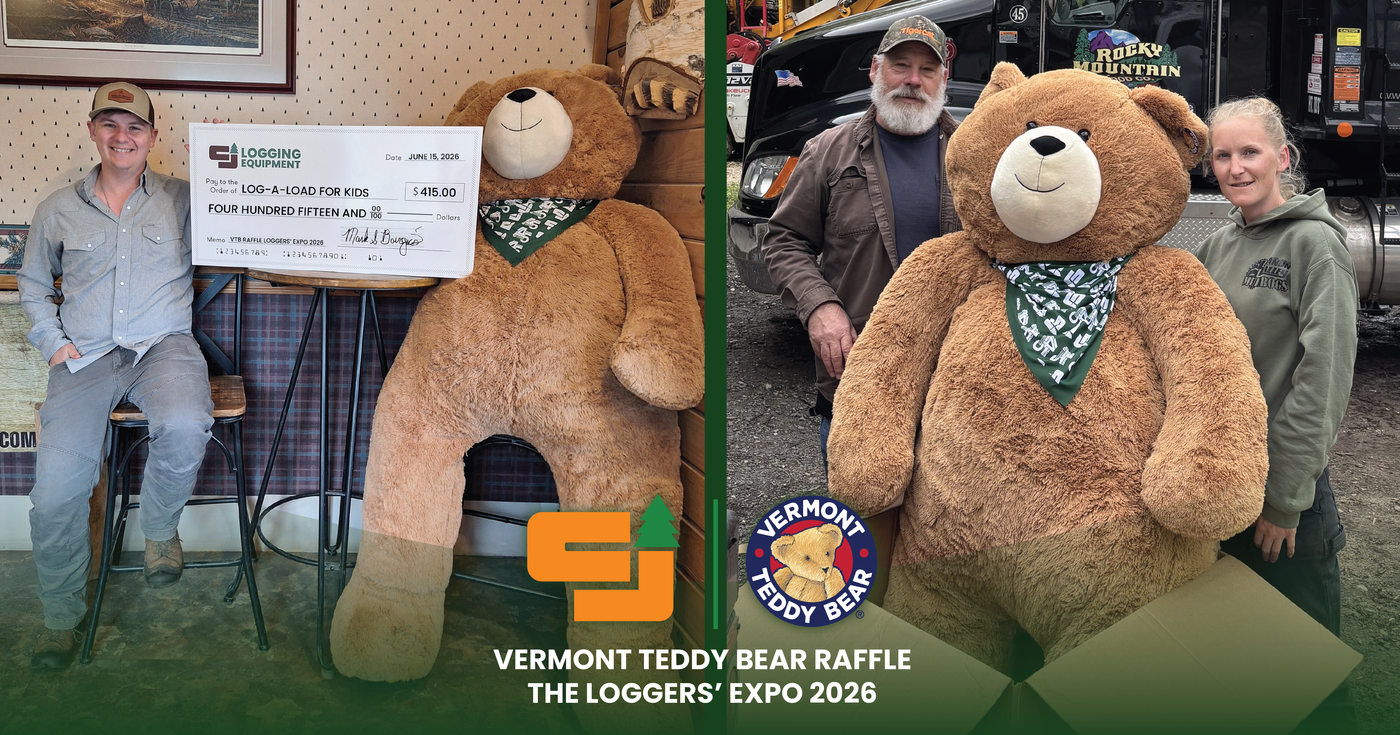 CJ Logging Equipment, Inc. Donates Raffle Proceeds to Log-A-Load for Kids