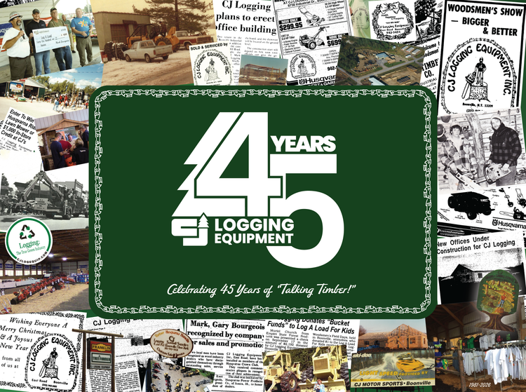 Celebrating 45 Years of "Talking Timber" - CJ Logging Equipment, Inc.