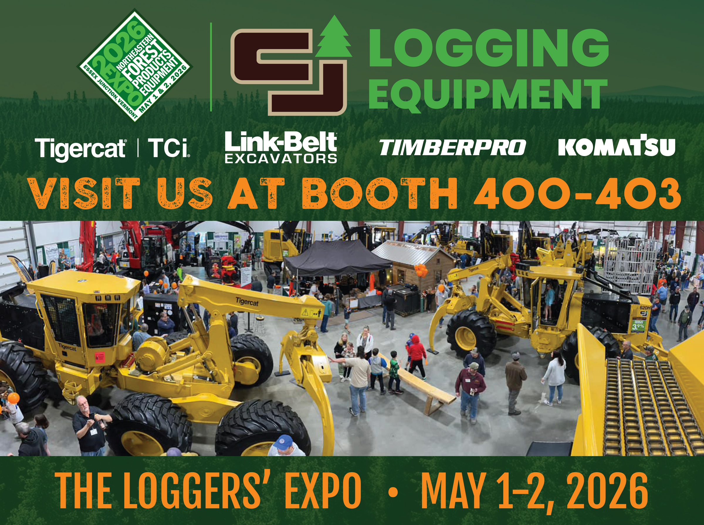 CJ Logging Equipment to Exhibit at the Loggers' Expo 2026