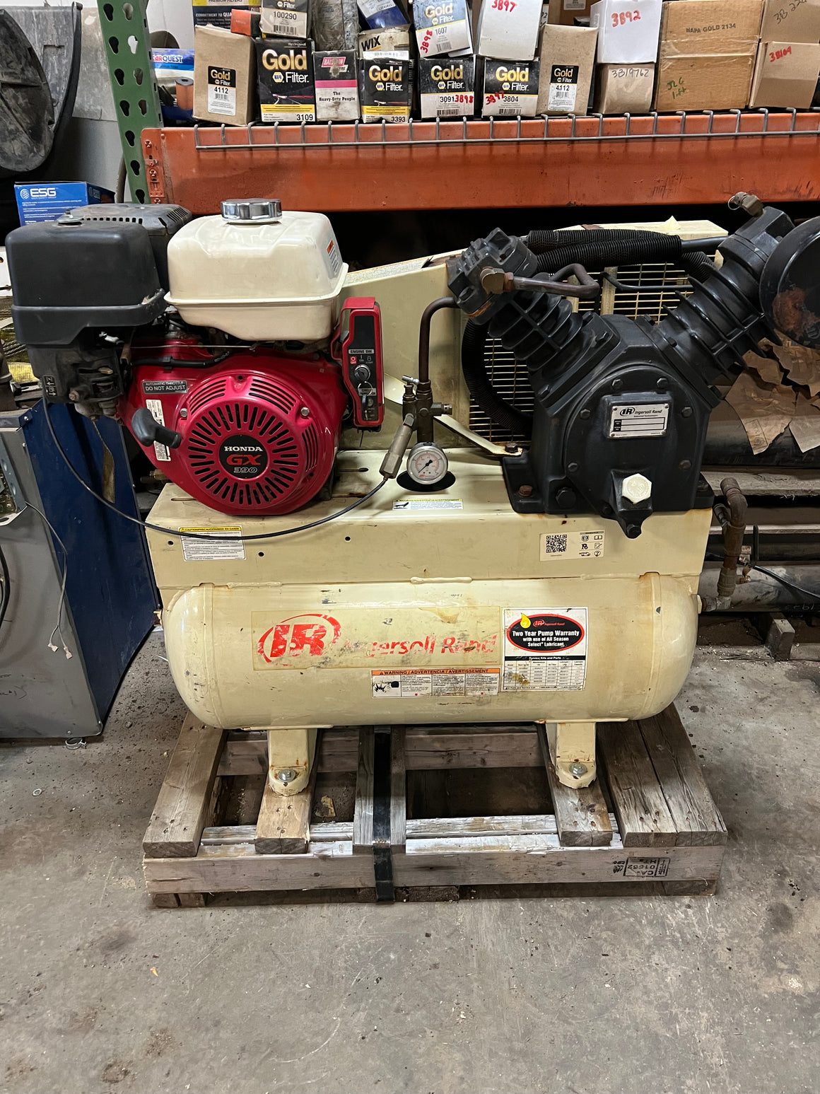 Ingersoll Rand Gas-Powered Portable Air Compressor – CJ Logging Equipment