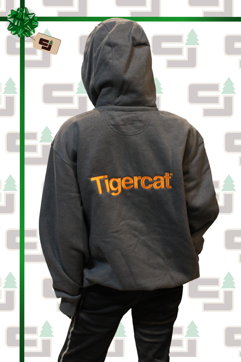 Tigercat® CJ Logging Equipment Embroidered Carhartt Quarter-Zip Hooded Sweatshirt